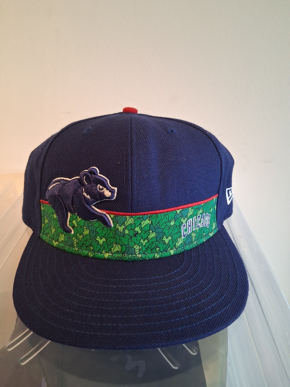 New Era Navy Blue Chicago Cubs Wrigley Field Hat Sz 7.5!